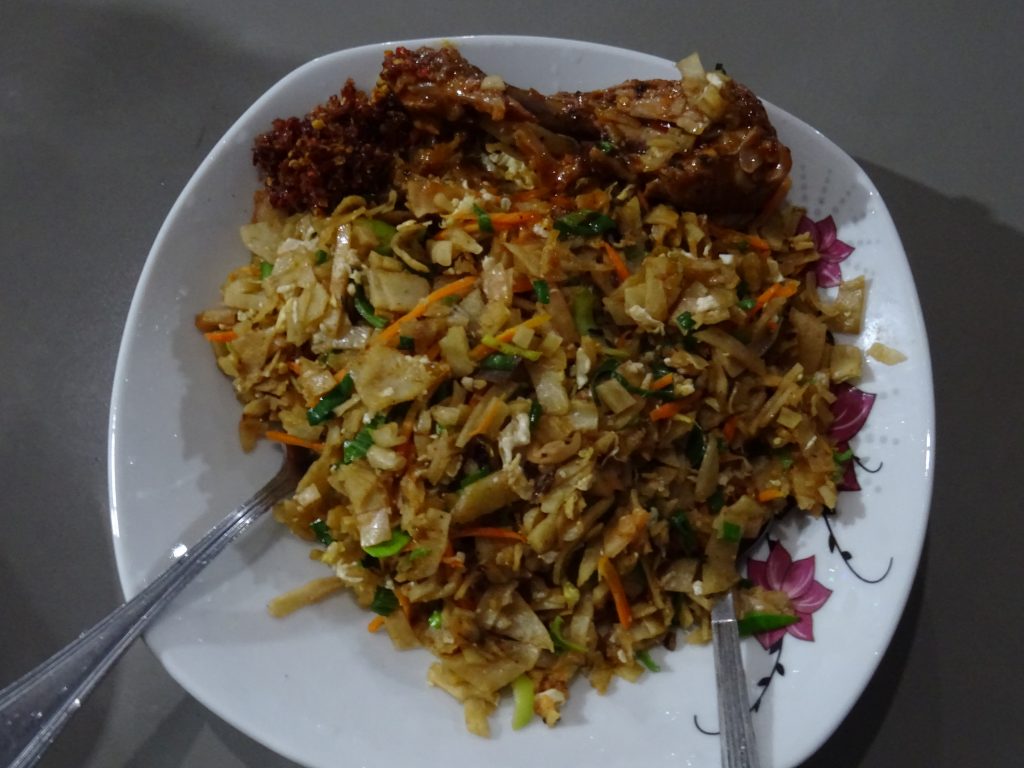 Dambulla,večeře (Kottu roti chicken)