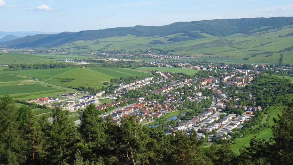 rozhledna na Balažke, výhled na Lipany